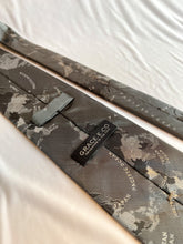 Load image into Gallery viewer, Men’s Necktie in Steel Atlas | Silver Gray Map Tie

