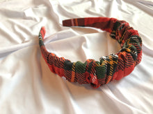 Load image into Gallery viewer, Red and Green Plaid Headband

