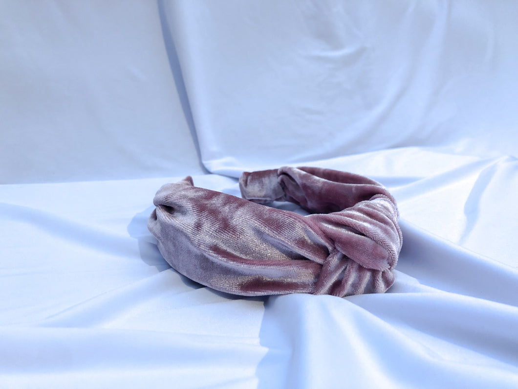 Dusty Pink Velvet Headbands