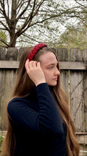 Load image into Gallery viewer, Red Pleather Headband
