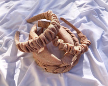 Load image into Gallery viewer, Metallic Glitter Scrunchie Headband
