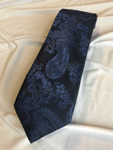 Load image into Gallery viewer, Men’s Necktie in Navy Paisley
