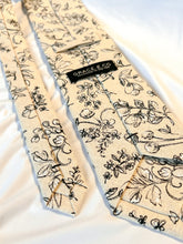 Load image into Gallery viewer, Last One | Men’s Necktie in Black And Beige Floral Linen | Limited
